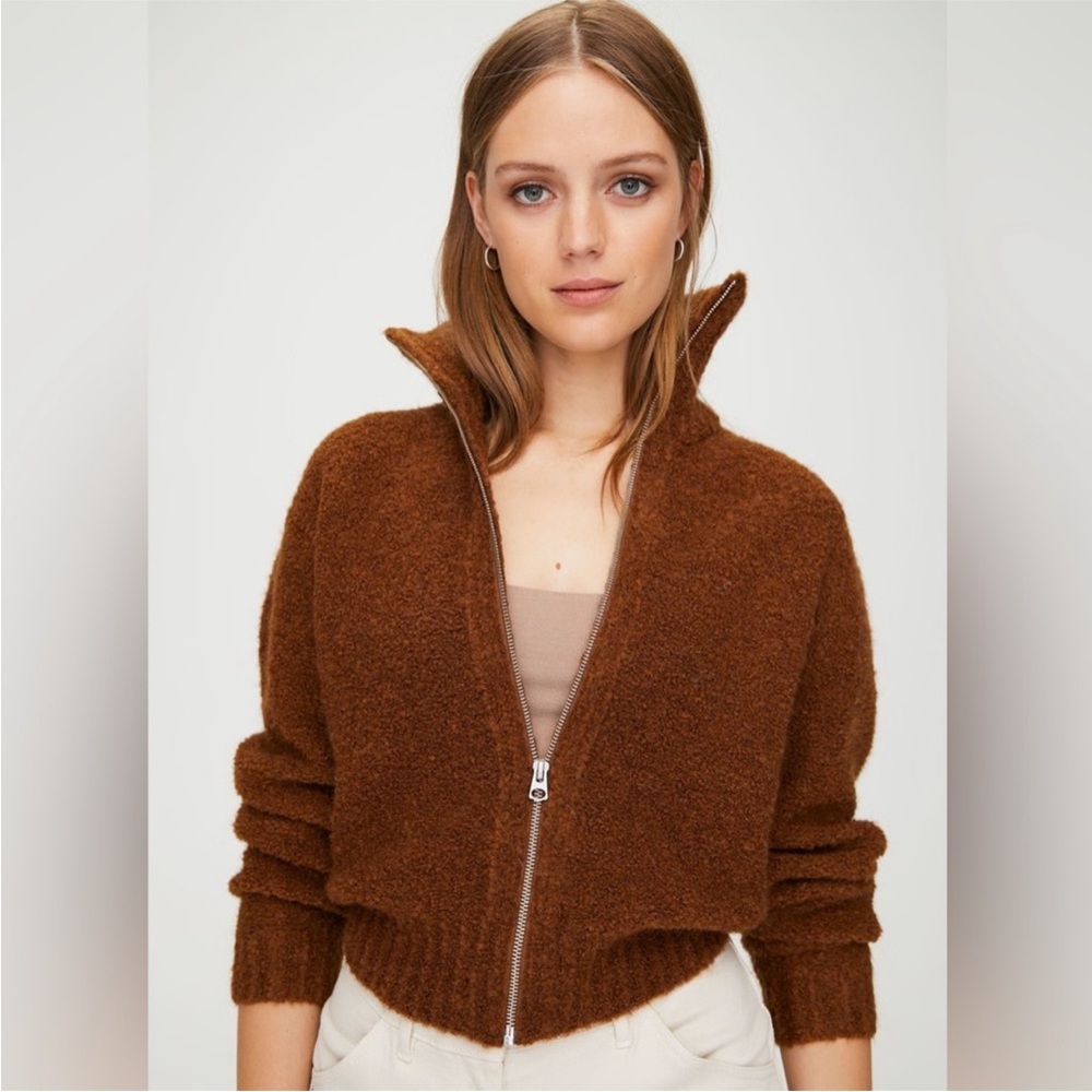 Wilfred Free Marilyn Zip-Up Women's Cozy Alpaca Sweater